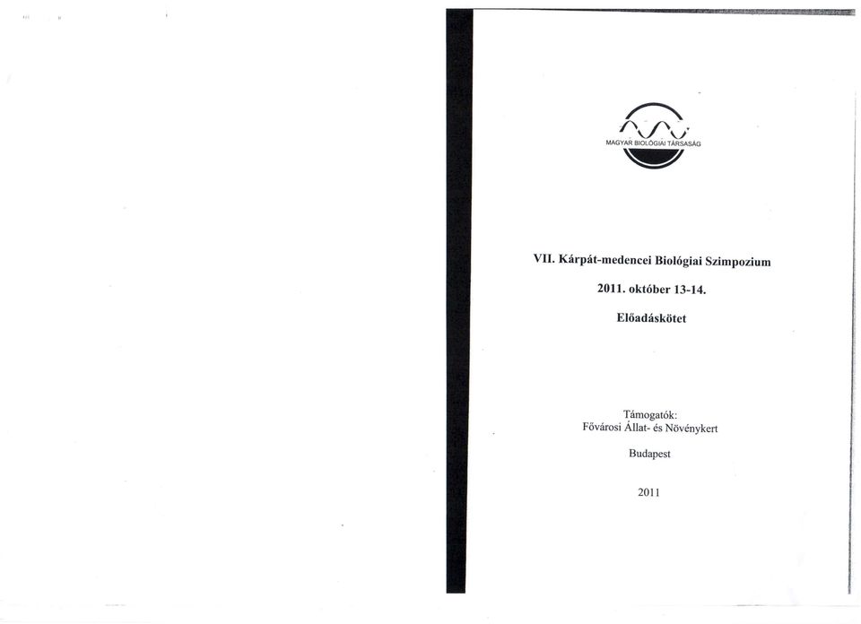 Kárpát-medencei Biológiai Szimpozium 2011.