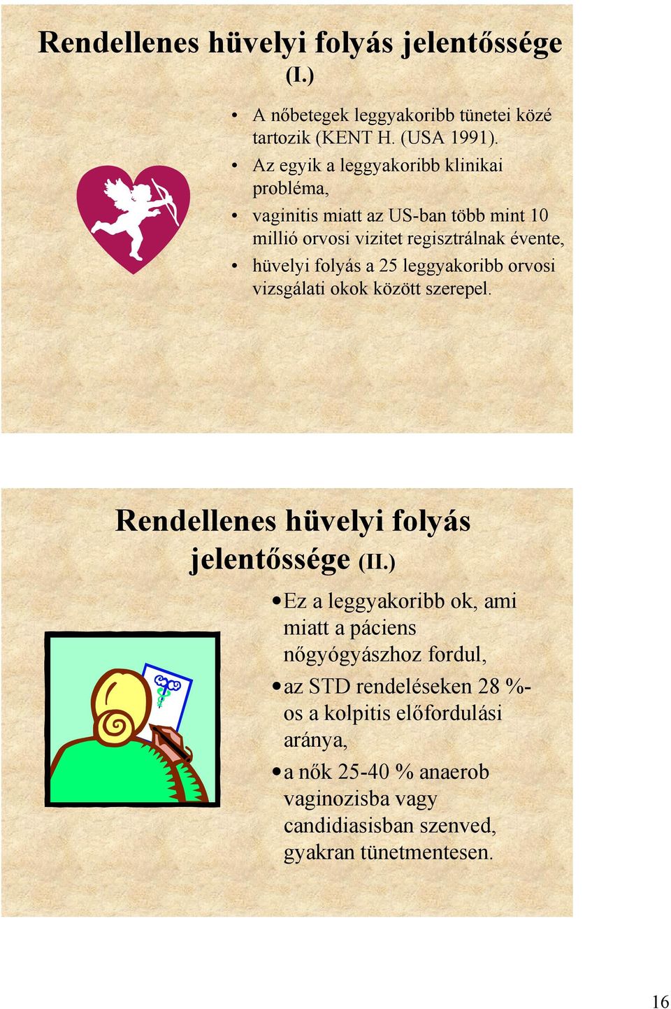 25 leggyakoribb orvosi vizsgálati okok között szerepel. Rendellenes hüvelyi folyás jelentőssége (II.