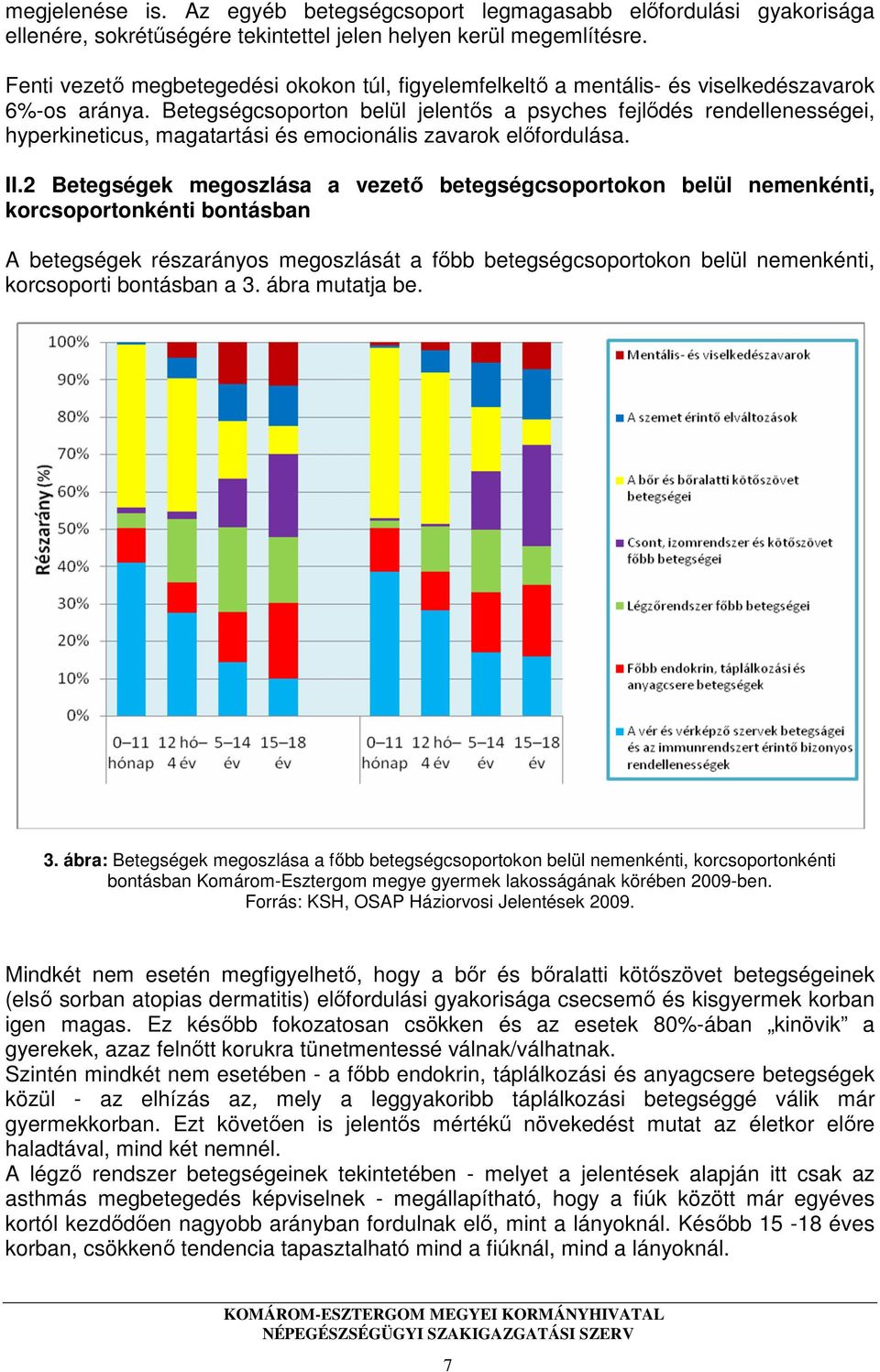 Betegségcsoporton belül jelentős a psyches fejlődés rendellenességei, hyperkineticus, magatartási és emocionális zavarok előfordulása. II.