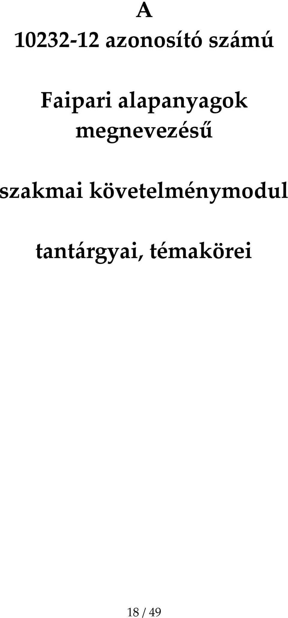 megnevezésű szakmai