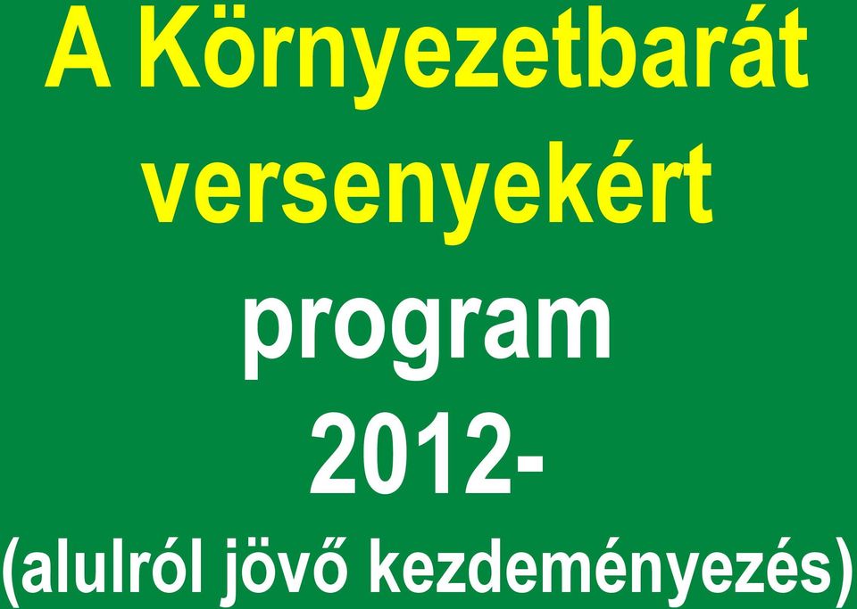 program 2012-