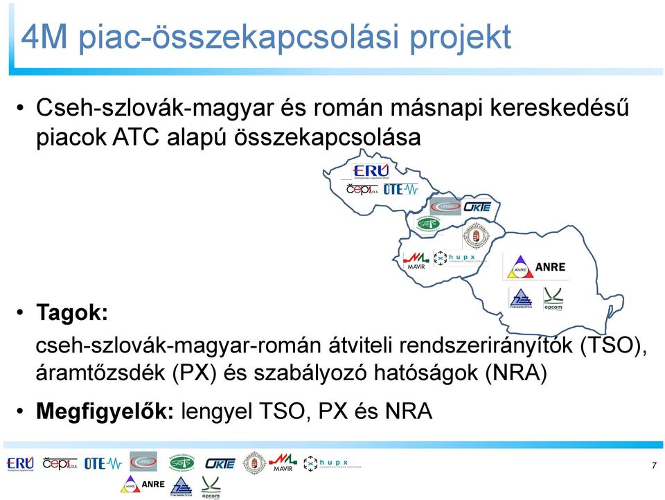 cseh-szlovák-magyar-román átviteli rendszerirányítók (TSO),