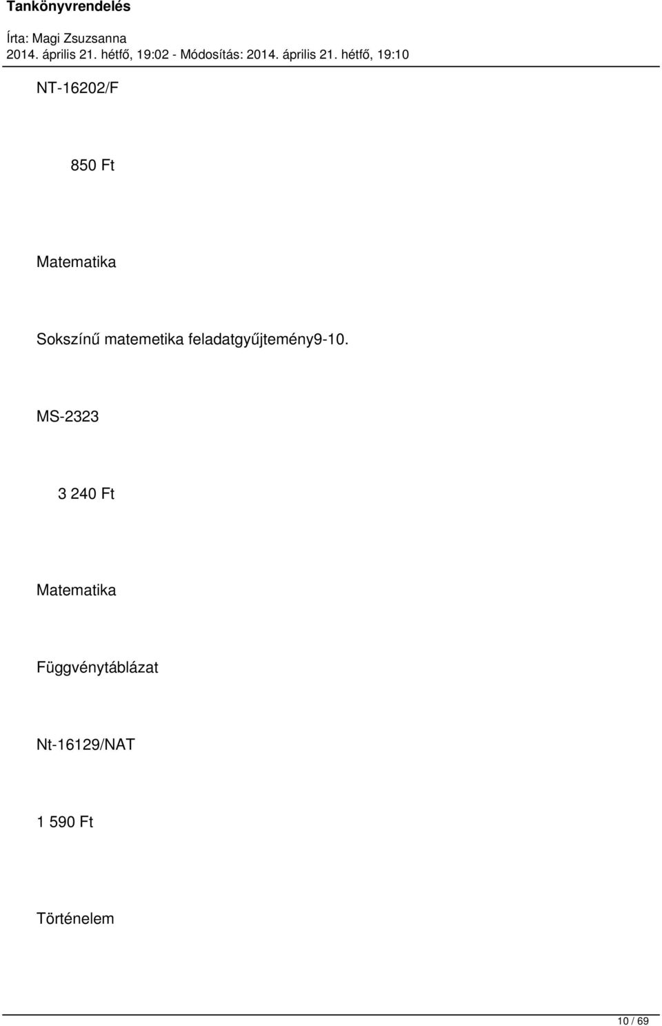 MS-2323 3 240 Ft Matematika