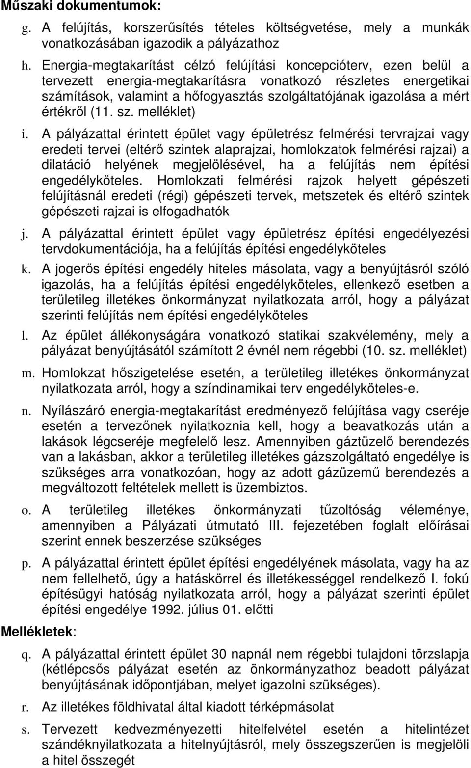 mért értékről (11. sz. melléklet) i.