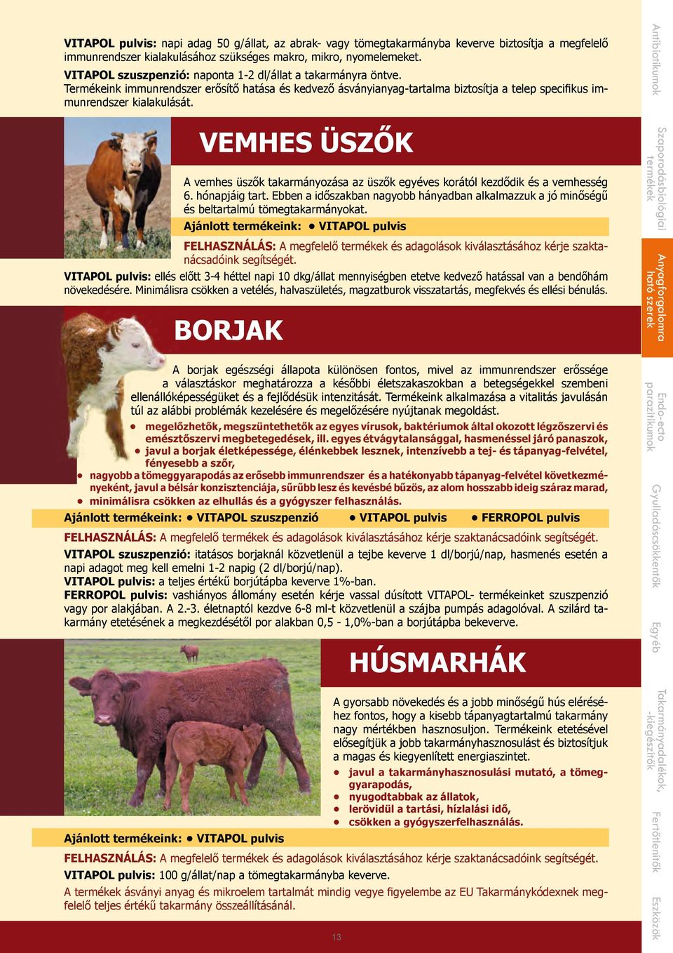 VEMHES ÜSZŐK A vemhes üszők takarmányozása az üszők egyéves korától kezdődik és a vemhesség 6. hónapjáig tart.