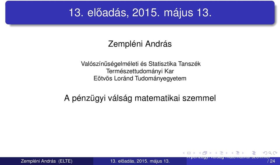 Valószínűségelméleti és Statisztika