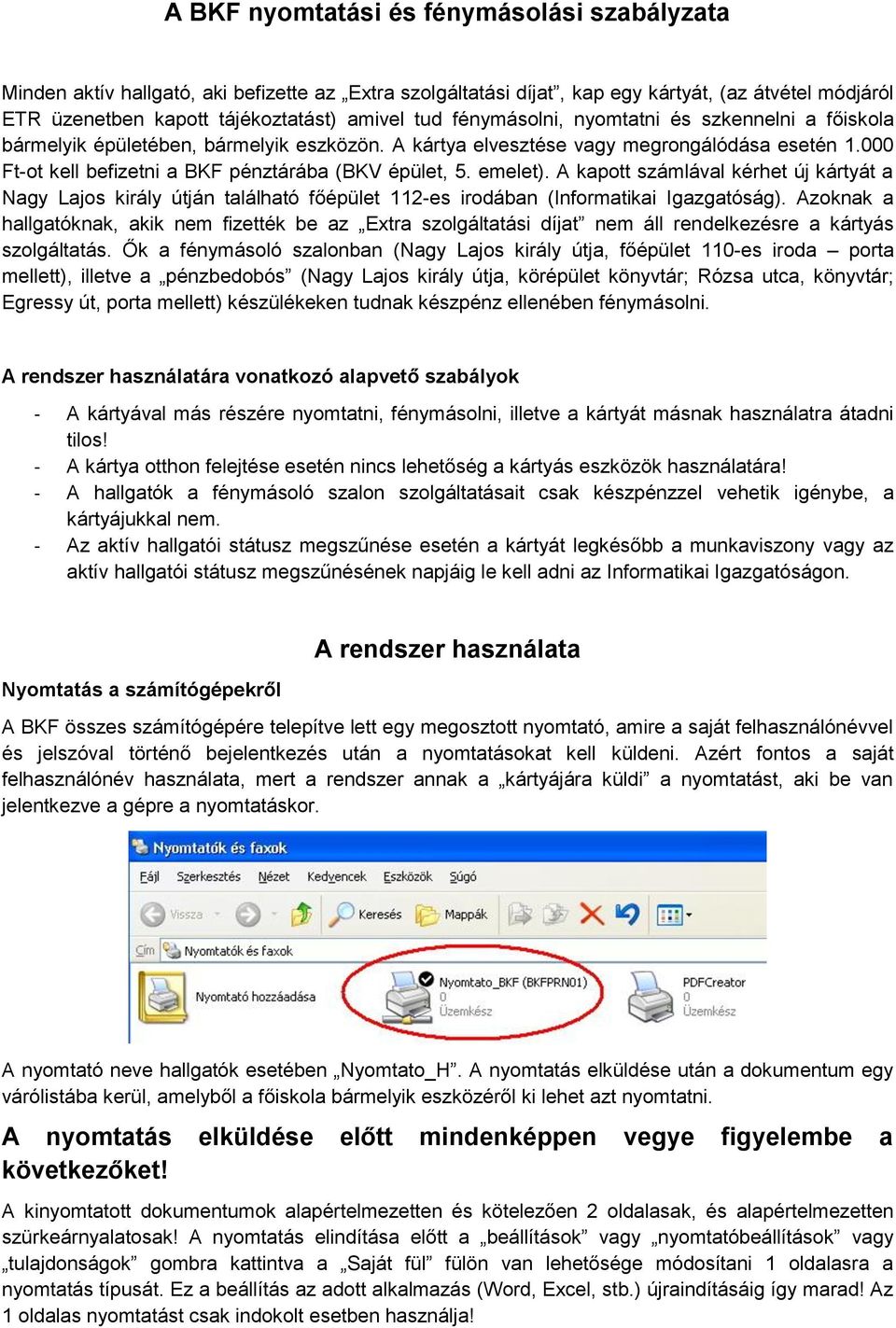 Fénymásoló és nyomtató használati útmutató - PDF Free Download