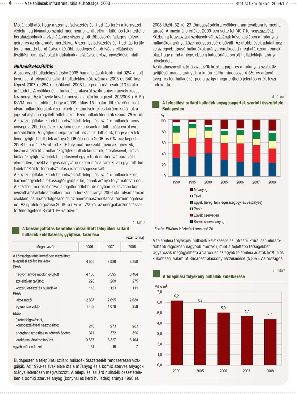 A szennyvízelvezetés és -tisztítás területén elmaradó beruházások késõbb esetleges újabb ivóvíz-ellátási és - tisztítási beruházásokat indukálnak a vízbázisok elszennyezõdése miatt.