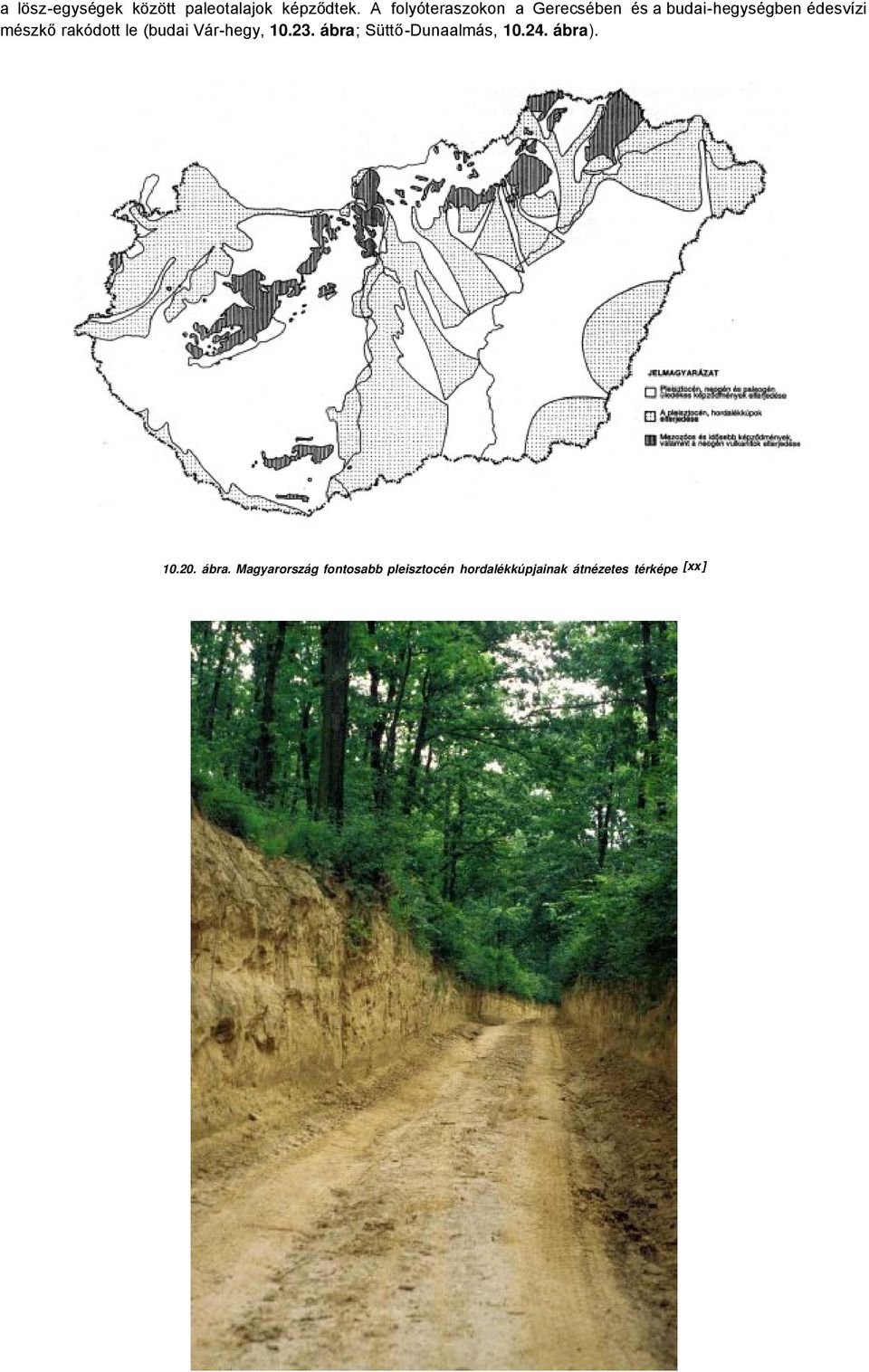 rakódott le (budai Vár-hegy, 10.23. ábra; Süttő-Dunaalmás, 10.24.