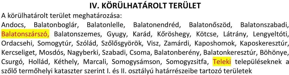 Visz, Zamárdi, Kaposhomok, Kaposkeresztúr, Kercseliget, Mosdós, Nagyberki, Szabadi, Csoma, Balatonberény, Balatonkeresztúr, Böhönye, Csurgó,