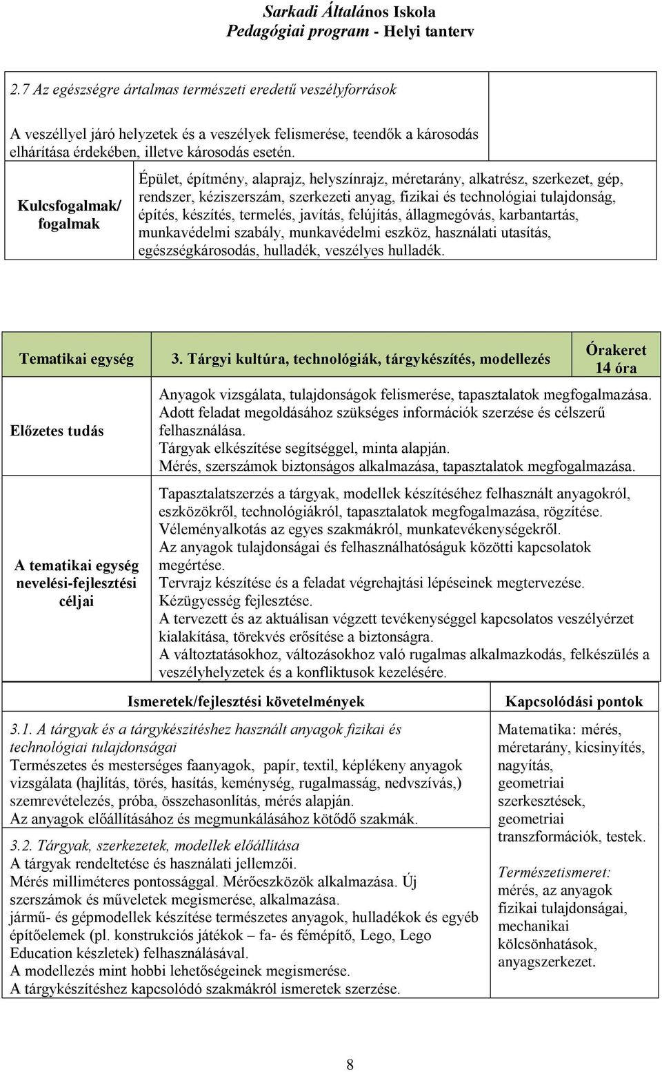 készítés, termelés, javítás, felújítás, állagmegóvás, karbantartás, munkavédelmi szabály, munkavédelmi eszköz, használati utasítás, egészségkárosodás, hulladék, veszélyes hulladék.