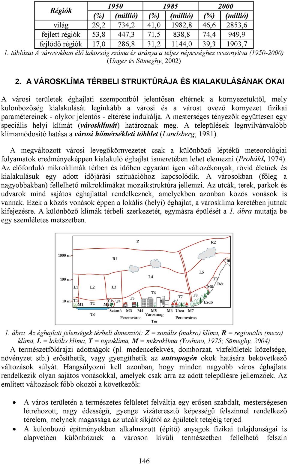 A VÁROSKLÍMA TÉRBELI STRUKTÚRÁJA ÉS KIALAKULÁSÁNAK OKAI A városi területek éghajlati szempontból jelentősen eltérnek a környezetüktől, mely különbözőség kialakulását leginkább a városi és a várost