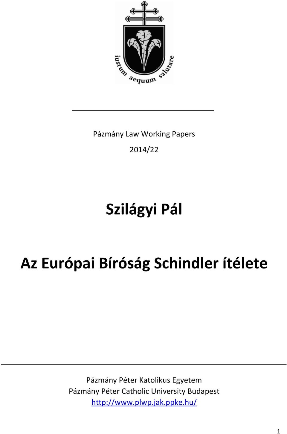 Péter Katolikus Egyetem Pázmány Péter Catholic