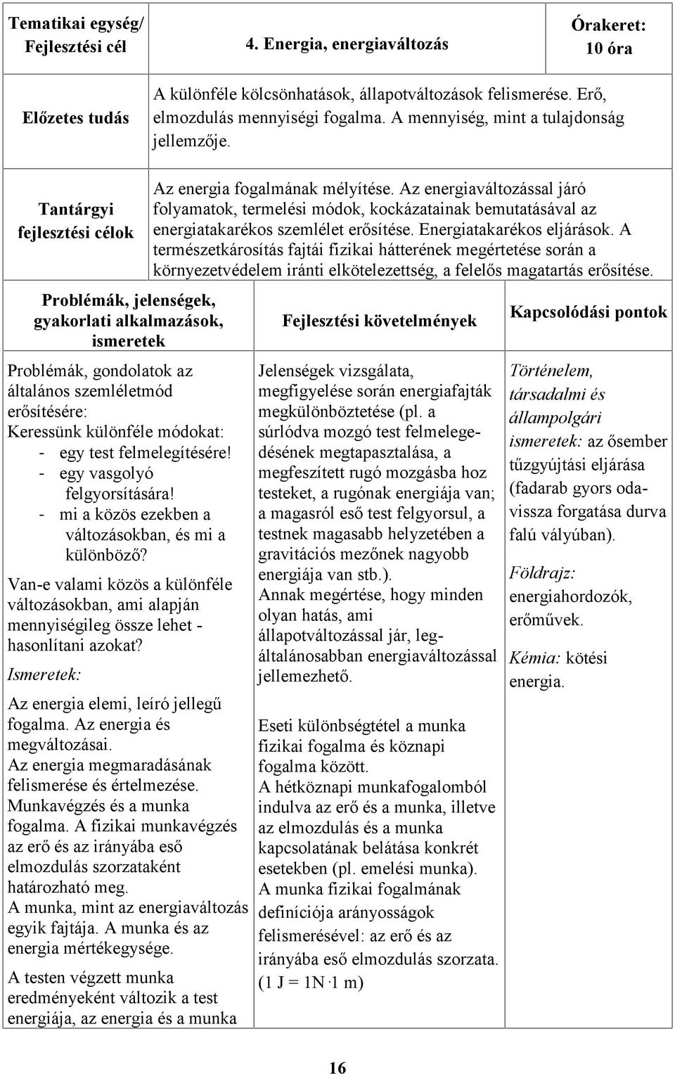 Tantárgyi fejlesztési célok Problémák, jelenségek, gyakorlati alkalmazások, ismeretek Problémák, gondolatok az általános szemléletmód erősítésére: Keressünk különféle módokat: - egy test