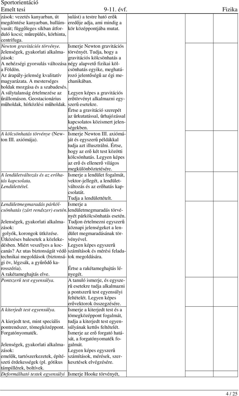 A súlytalanság értelmezése az űrállomáson. Geostacionárius műholdak, hírközlési műholdak. A kölcsönhatás törvénye (Newton III. axiómája). A lendületváltozás és az erőhatás kapcsolata. Lendülettétel.