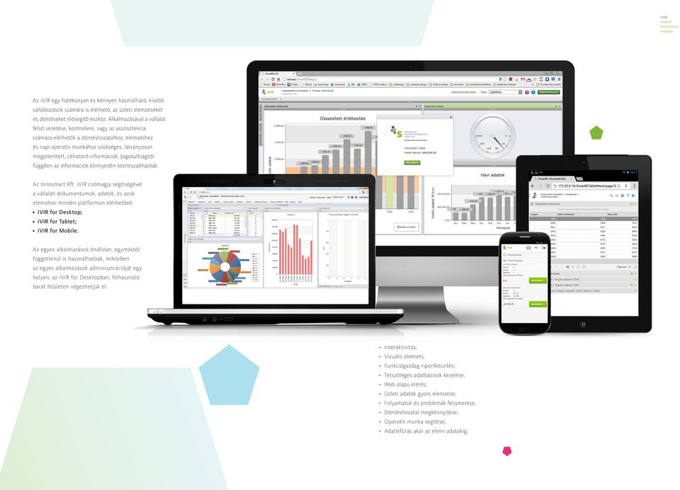 információk. Jogosultságtól függően az információk könnyedén testreszabhatóak. Az Innosmart Kft.