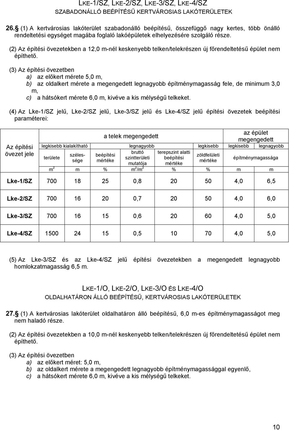 (2) Az építési övezetekben a 12,0 m-nél keskenyebb telken/telekrészen új főrendeltetésű épület nem építhető.