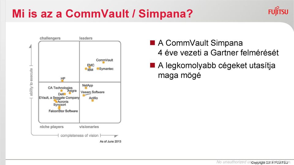 FUJITSU Mi is az a CommVault / Simpana?