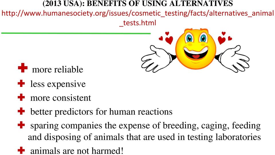html more reliable less expensive more consistent better predictors for human reactions