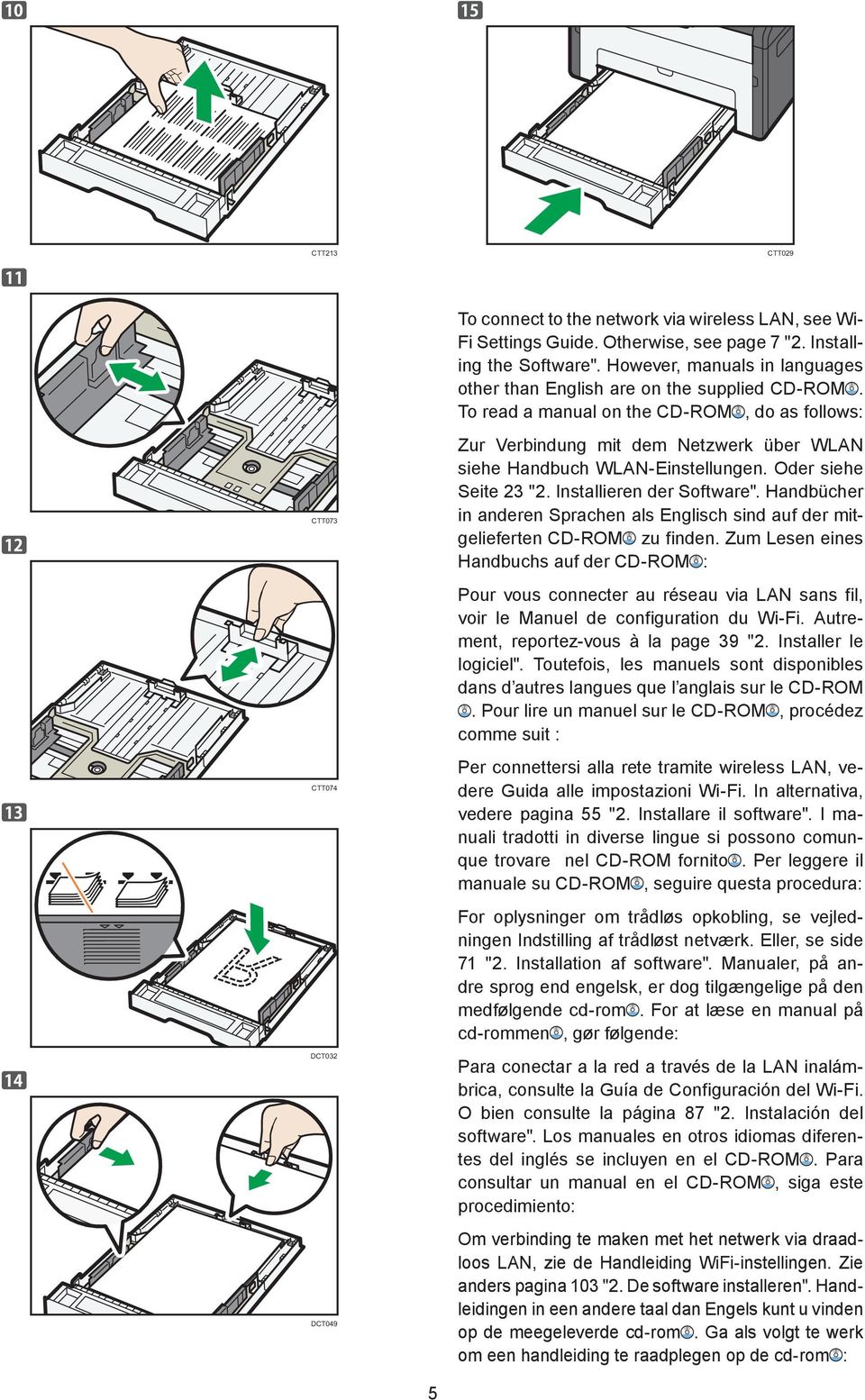 Oder siehe Seite 23 "2. Installieren der Software". Handbücher in anderen Sprachen als Englisch sind auf der mit gelieferten CD-ROM zu finden.