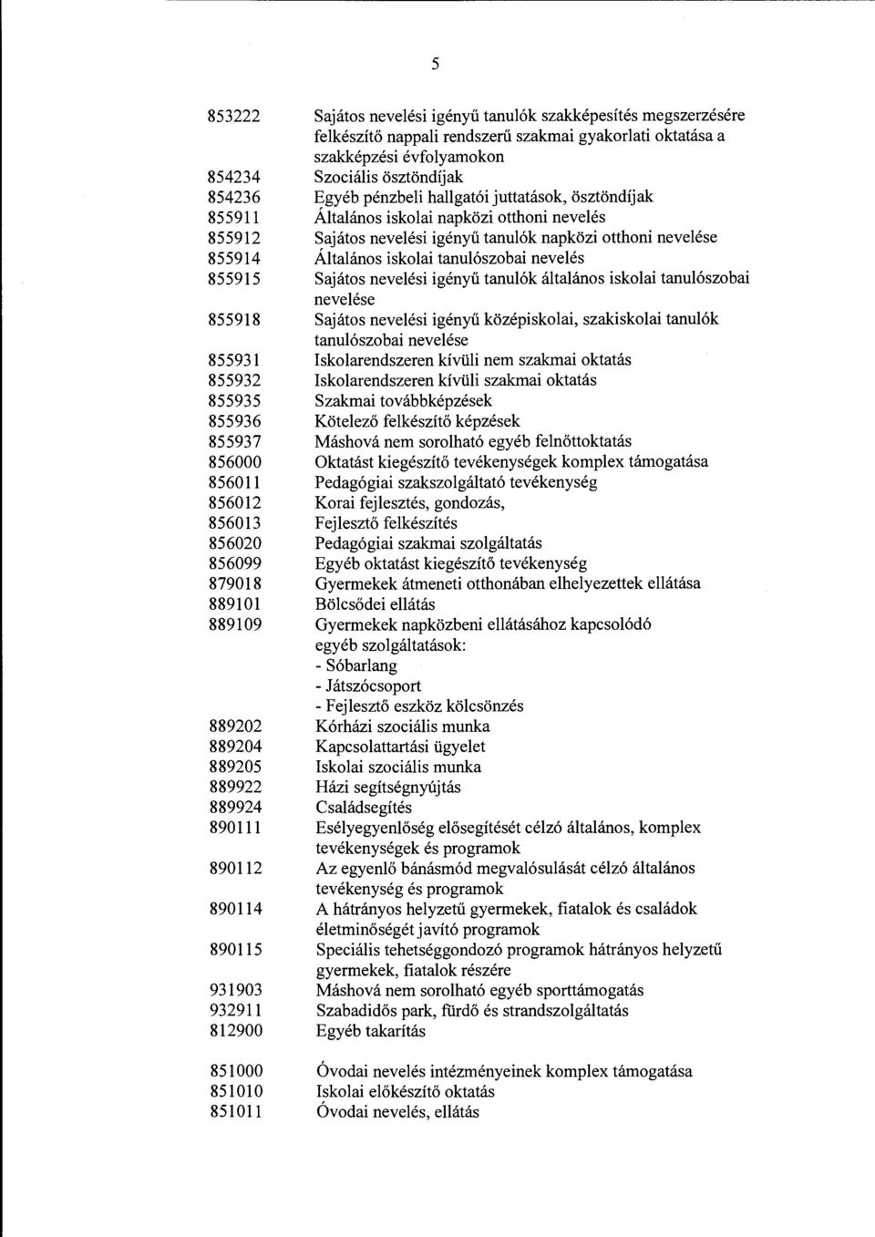 évfolyamokon Szociális ösztöndíjak Egyéb pénzbeli hallgatói juttatások, ösztöndíjak Általános iskolai napközi otthoni nevelés Sajátos nevelési igényű tanulóknapközi otthoni nevelése Általános iskolai