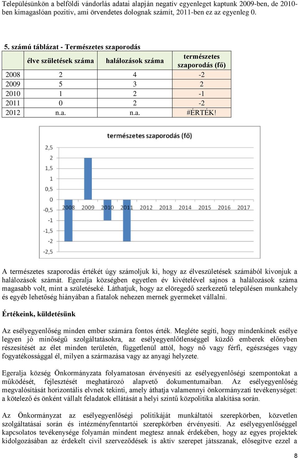 A természetes szaporodás értékét úgy számoljuk ki, hogy az élveszületések számából kivonjuk a halálozások számát.