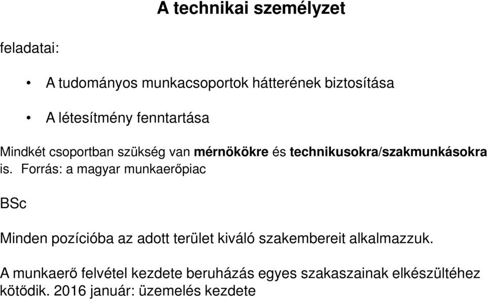 Forrás: a magyar munkaerőpiac BSc Minden pozícióba az adott terület kiváló szakembereit alkalmazzuk.