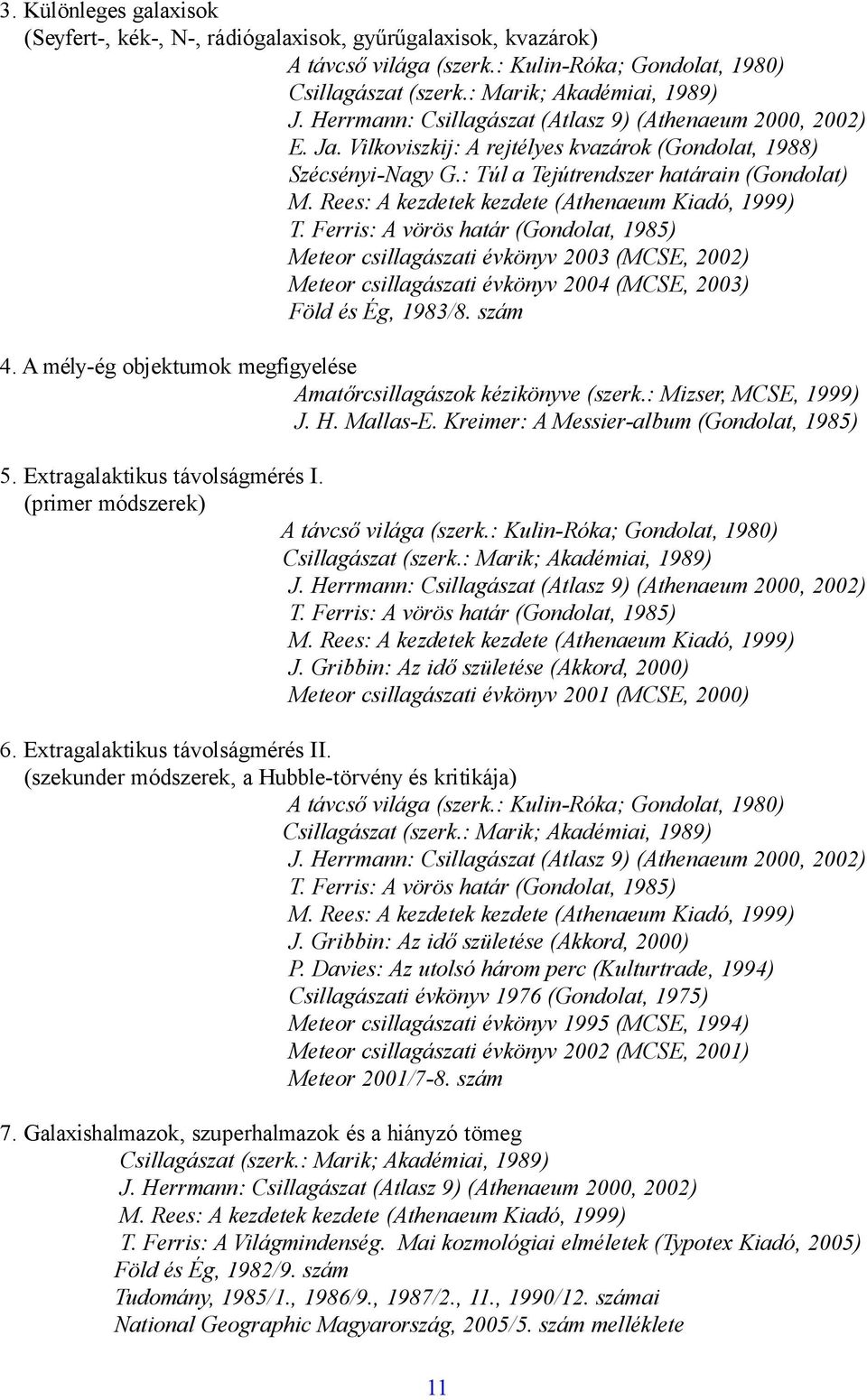 Ferris: A vörös határ (Gondolat, 1985) Meteor csillagászati évkönyv 2003 (MCSE, 2002) Meteor csillagászati évkönyv 2004 (MCSE, 2003) Föld és Ég, 1983/8. szám 4.