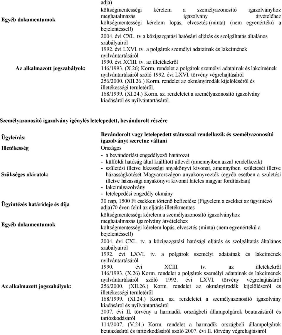 engedélyezõ határozat - külföldi hatóság által kiállított útlevél (amennyiben azzal rendelkezik) - születési illetve házassági anyakönyvi kivonat, amennyiben születését illetve