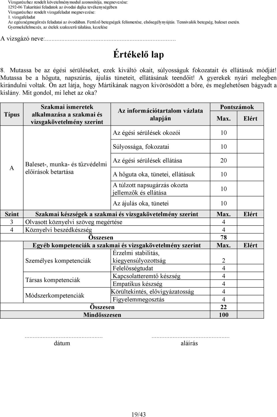 Ön azt látja, hogy Mártikának nagyon kivörösödött a bőre, és meglehetősen bágyadt a kislány. Mit gondol, mi lehet az oka?