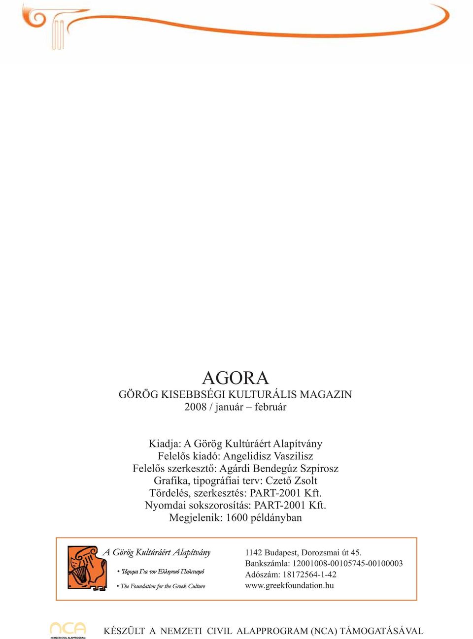 szerkesztés: PART-2001 Kft. Nyomdai sokszorosítás: PART-2001 Kft. Megjelenik: 1600 példányban 1142 Budapest, Dorozsmai út 45.