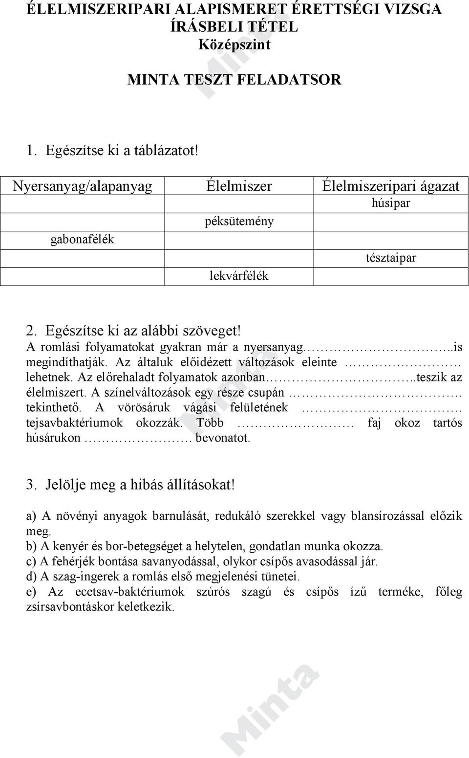 .is megindíthatják. Az általuk előidézett változások eleinte lehetnek. Az előrehaladt folyamatok azonban..teszik az élelmiszert. A színelváltozások egy része csupán. tekinthető.