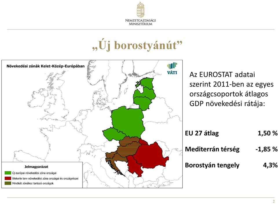 GDP növekedési rátája: EU 27 átlag 1,50 %