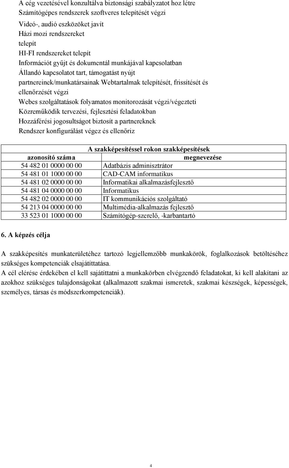 Webes szolgáltatások folyamatos monitorozását végzi/végezteti Közreműködik tervezési, fejlesztési feladatokban Hozzáférési jogosultságot biztosít a partnereknek Rendszer konfigurálást végez és