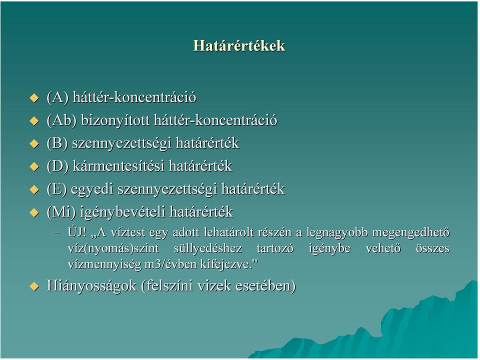 határérték ÚJ!