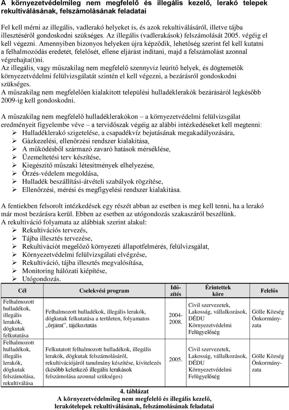 Amennyiben bizonyos helyeken újra képződik, lehetőség szerint fel kell kutatni a felhalmozódás eredetét, felelősét, ellene eljárást indítani, majd a felszámolást azonnal végrehajta(t)ni.