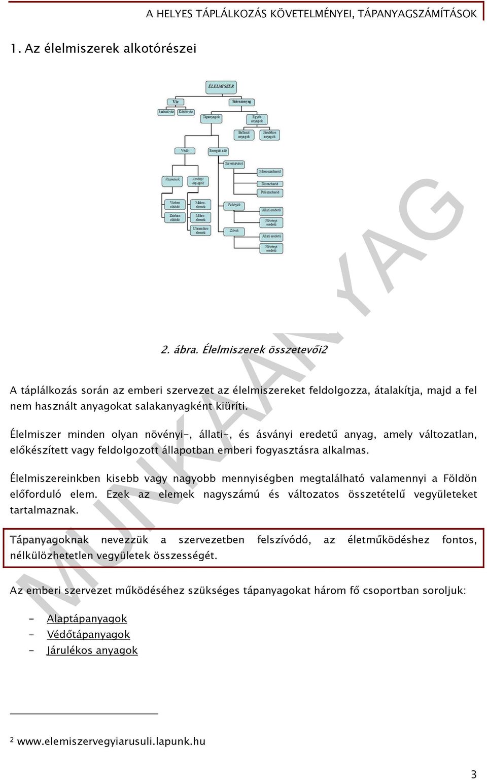 Élelmiszer minden olyan növényi-, állati-, és ásványi eredetű anyag, amely változatlan, előkészített vagy feldolgozott állapotban emberi fogyasztásra alkalmas.