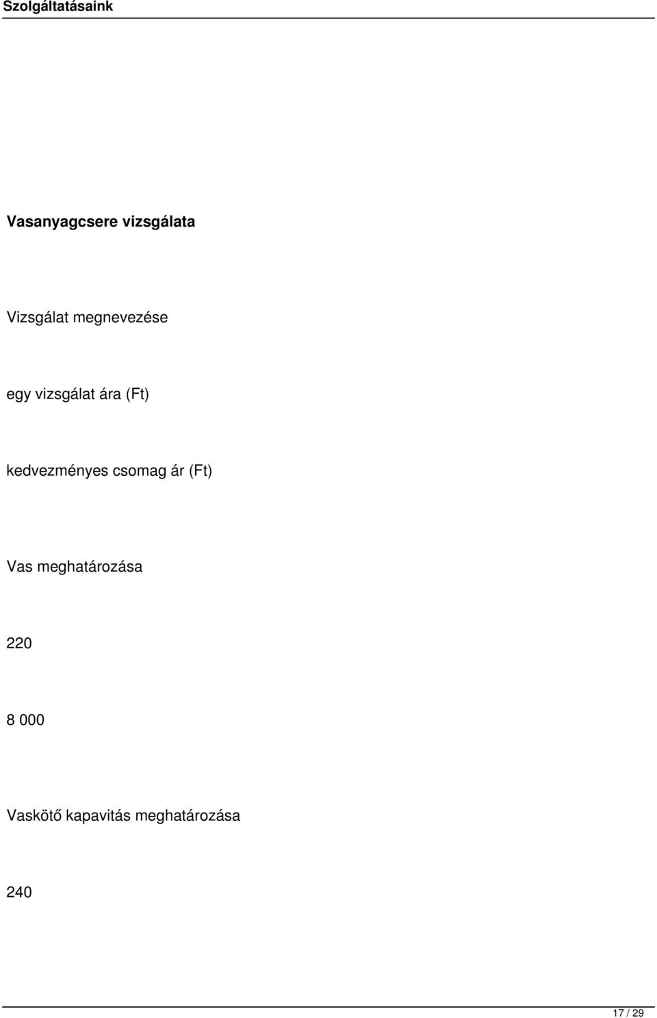 kedvezményes csomag ár (Ft) Vas