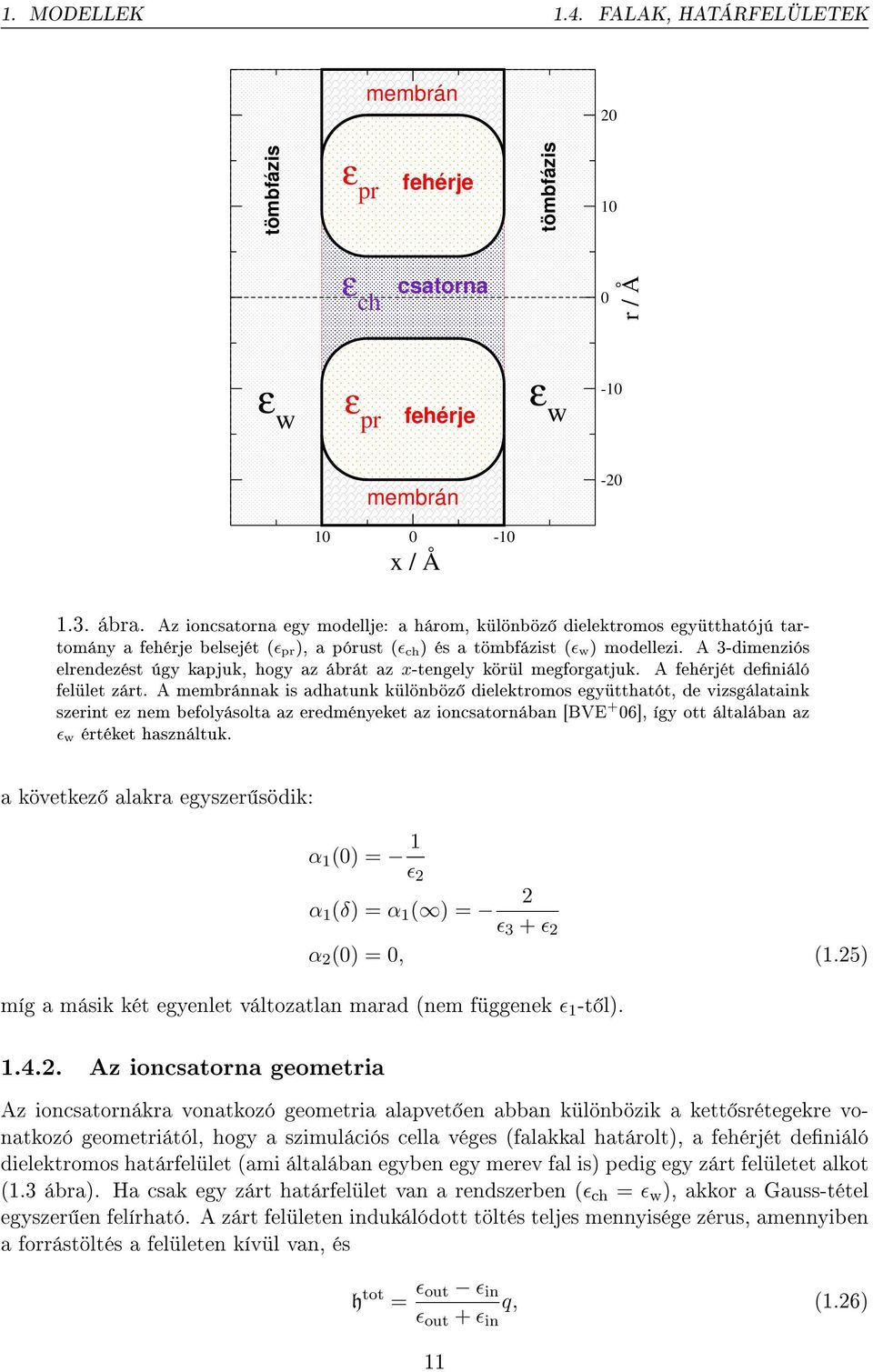 A 3-dimenziós elrendezést úgy kapjuk, hogy az ábrát az x-tengely körül megforgatjuk. A fehérjét deniáló felület zárt.