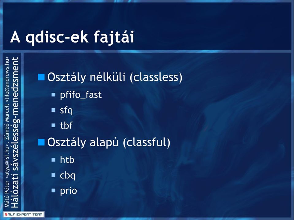 pfifo_fast sfq tbf