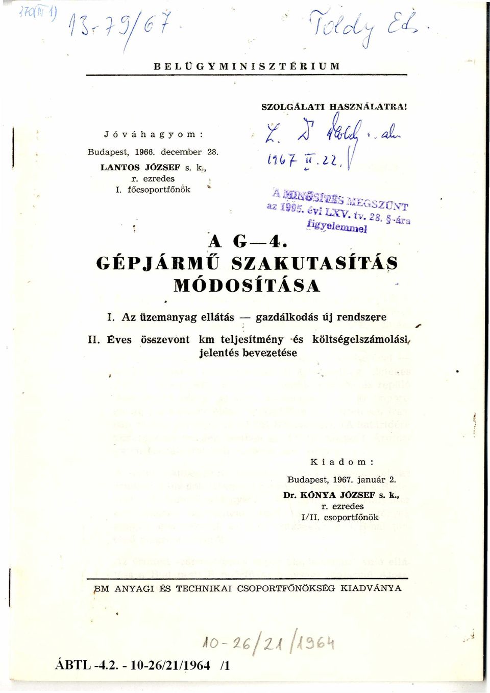 Az üzemanyag ellátás gazdálkodás új rendszere II.