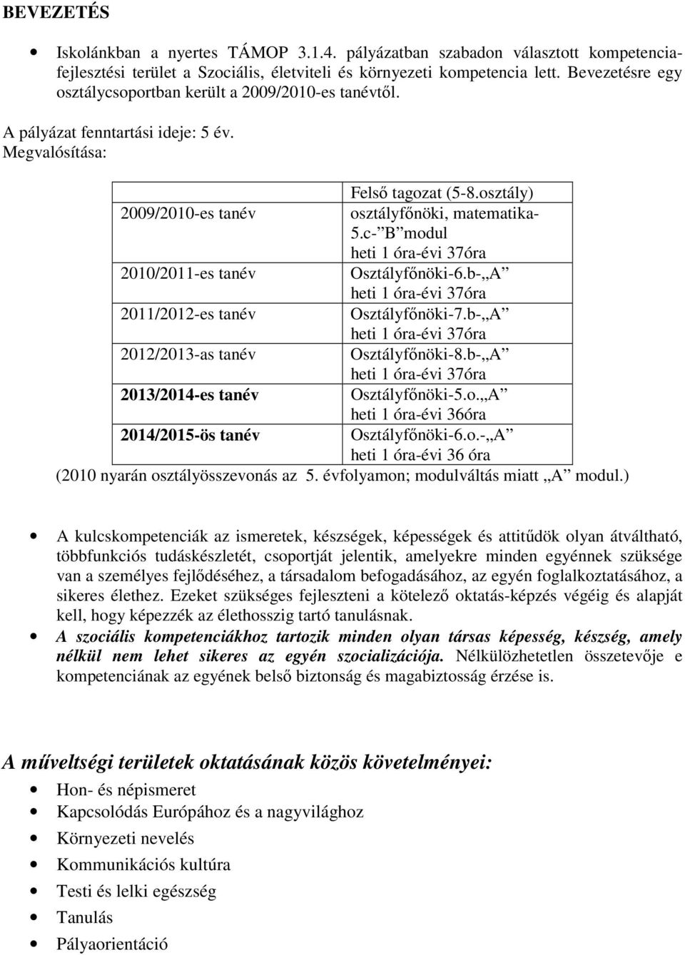 c- B modul heti 1 óra-évi 37óra 2010/2011-es tanév Osztályfőnöki-6.b- A heti 1 óra-évi 37óra 2011/2012-es tanév Osztályfőnöki-7.b- A heti 1 óra-évi 37óra 2012/2013-as tanév Osztályfőnöki-8.