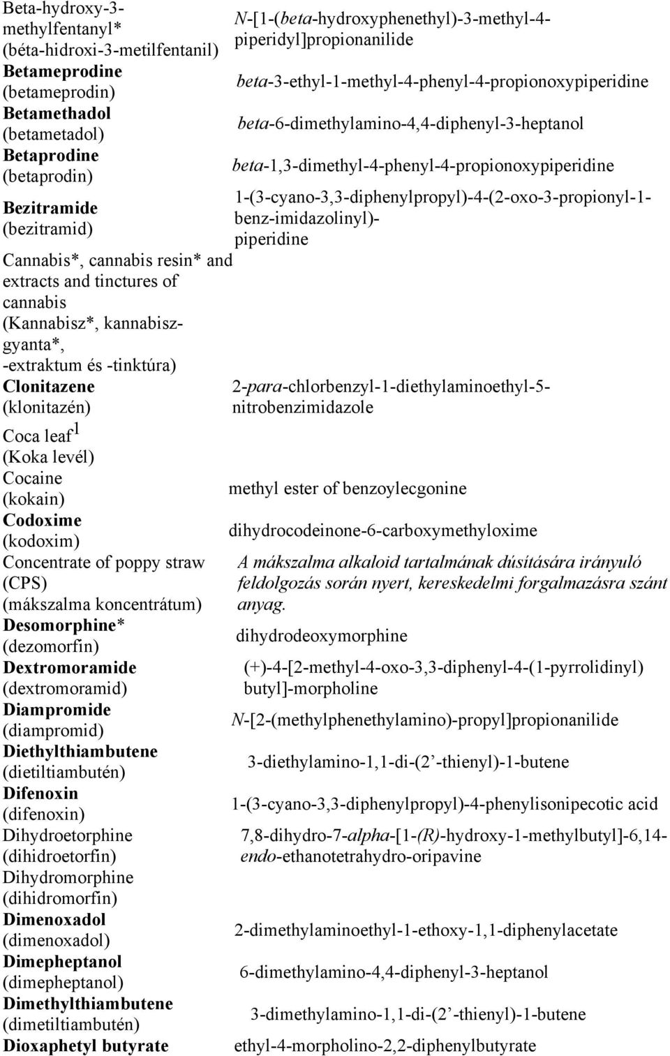 (dextromoramid) Diampromide (diampromid) Diethylthiambutene (dietiltiambutén) Difenoxin (difenoxin) Dihydroetorphine (dihidroetorfin) Dihydromorphine (dihidromorfin) Dimenoxadol (dimenoxadol)