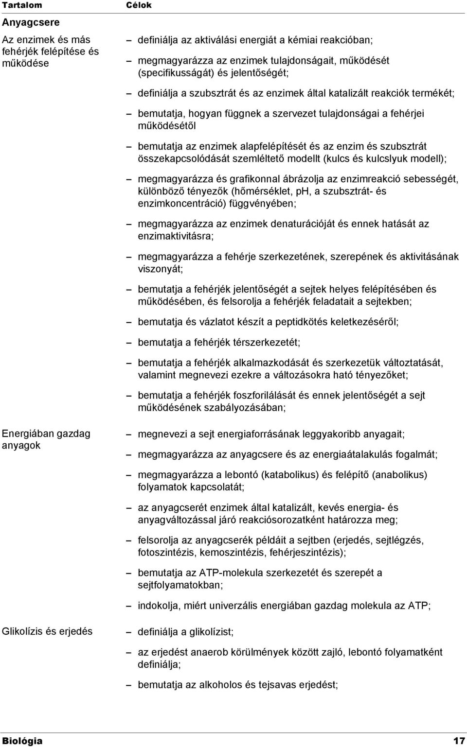 alapfelépítését és az enzim és szubsztrát összekapcsolódását szemléltető modellt (kulcs és kulcslyuk modell); megmagyarázza és grafikonnal ábrázolja az enzimreakció sebességét, különböző tényezők
