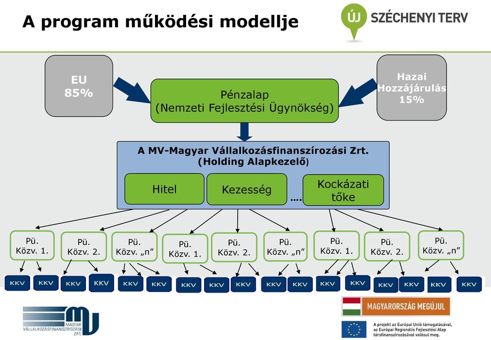 HOLDINGALAP (Holding Alapkezelő) KEZELŐ Pénzügyi program Hitel I. Pénzügyi Kezesség program II.