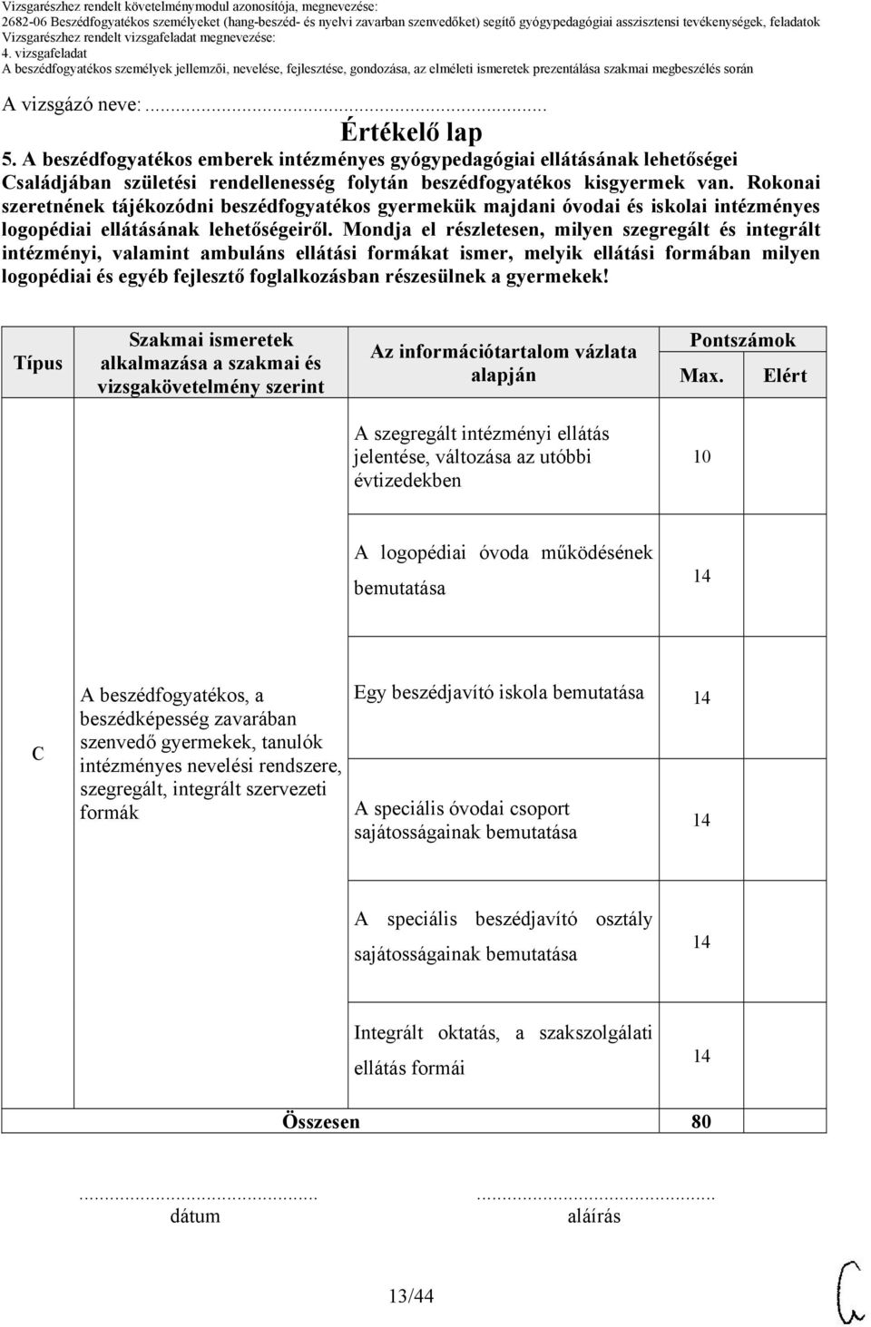 Mondja el részletesen, milyen szegregált és integrált intézményi, valamint ambuláns ellátási formákat ismer, melyik ellátási formában milyen logopédiai és egyéb fejlesztő foglalkozásban részesülnek a