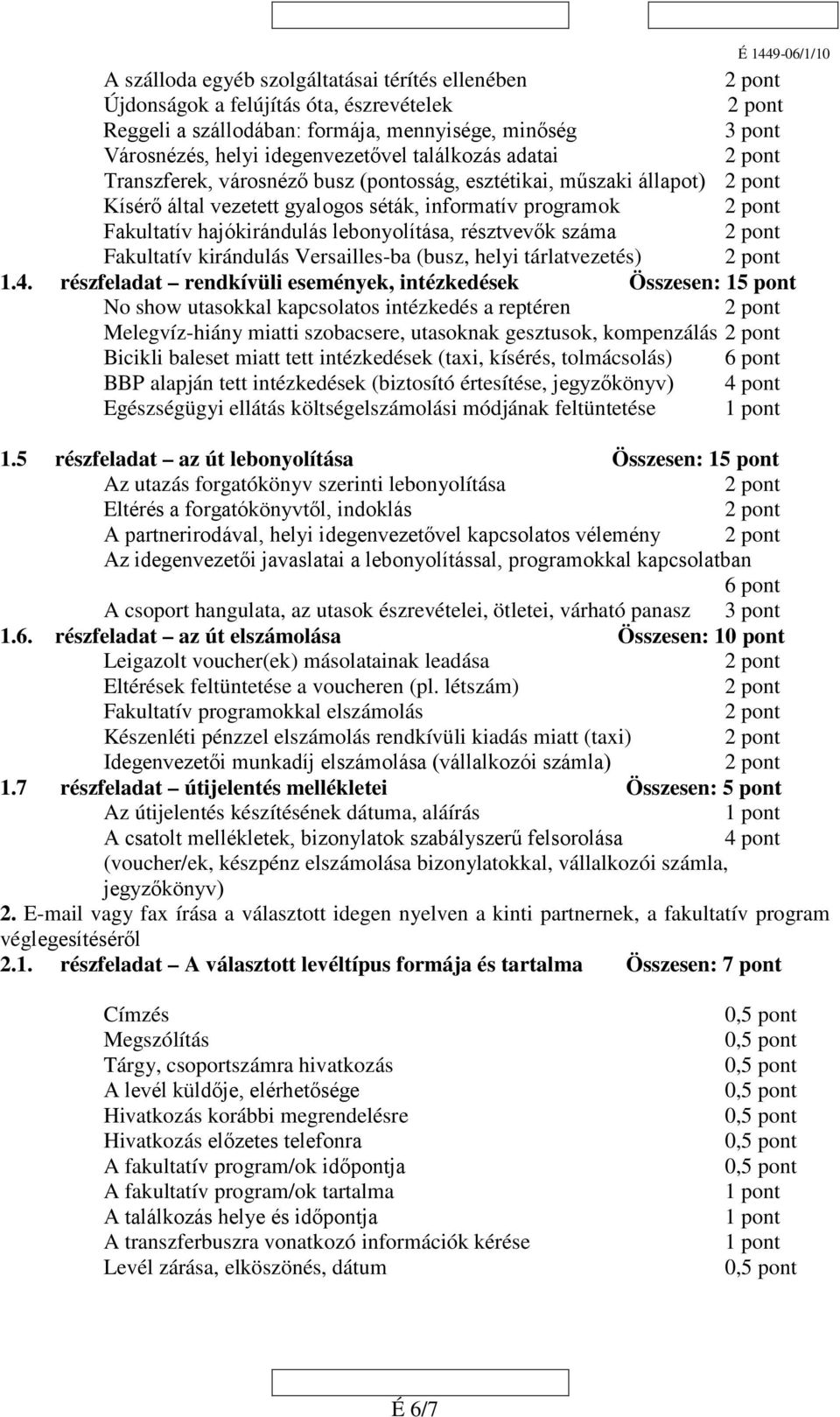 Fakultatív kirándulás Versailles-ba (busz, helyi tárlatvezetés) 1.4.