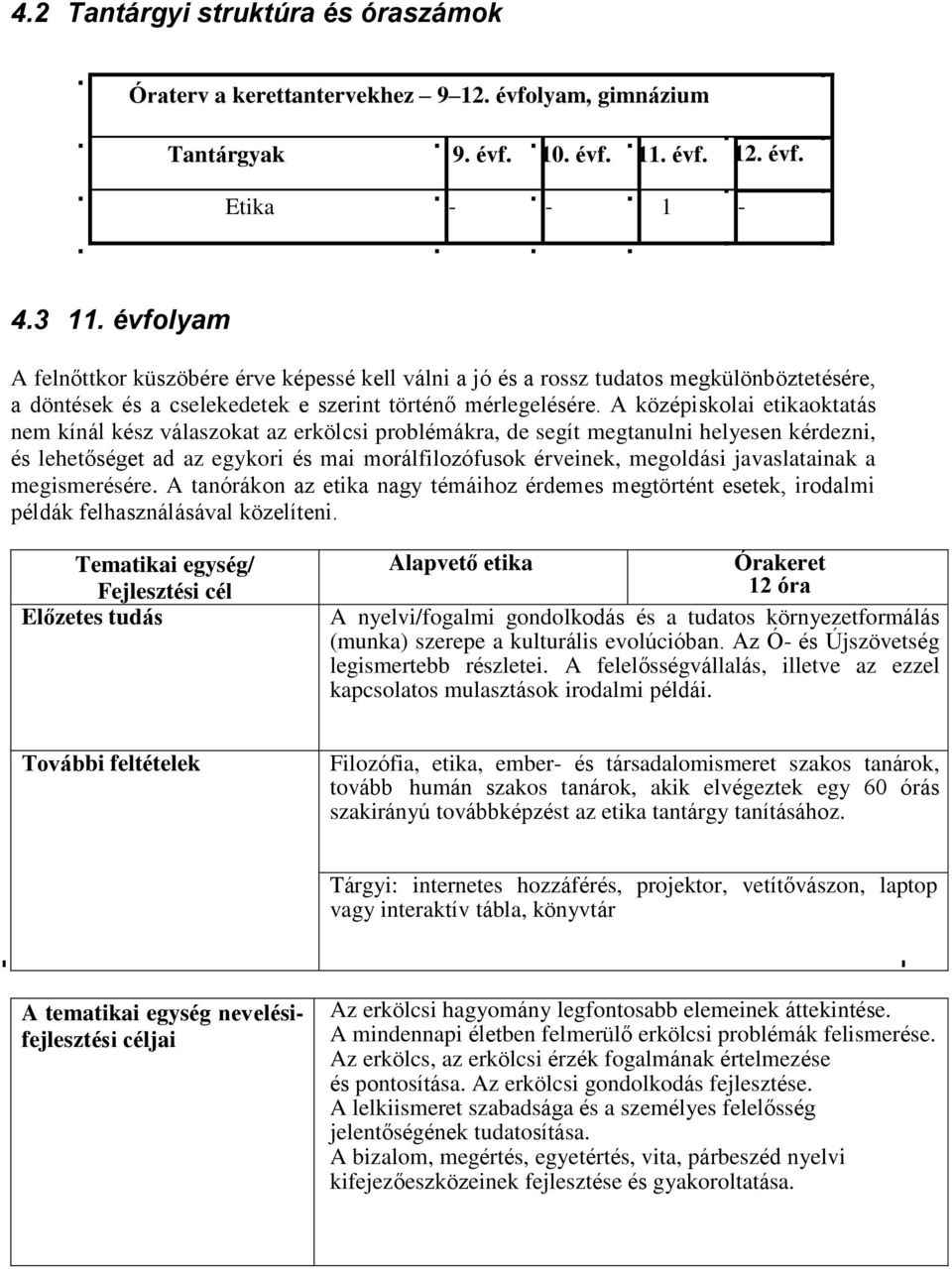 A középiskolai etikaoktatás nem kínál kész válaszokat az erkölcsi problémákra, de segít megtanulni helyesen kérdezni, és lehetőséget ad az egykori és mai morálfilozófusok érveinek, megoldási