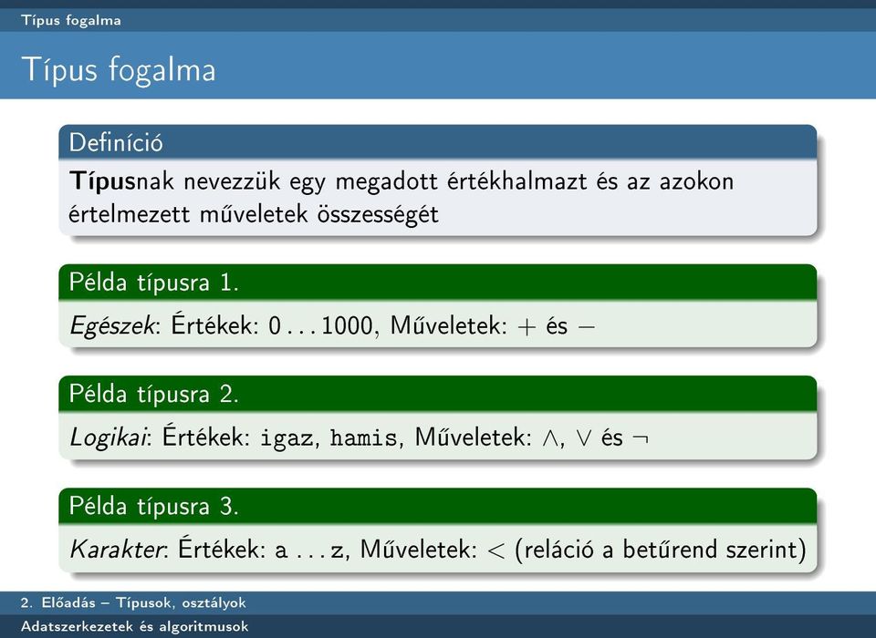 .. 1000, M veletek: + és Példa típusra 2.
