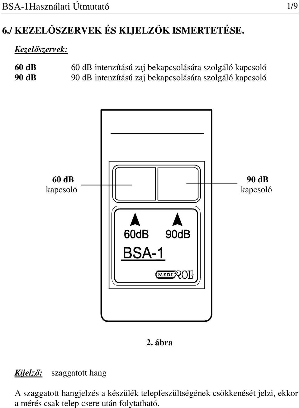 intenzítású zaj bekapcsolására szolgáló kapcsoló 60 db 90 db kapcsoló kapcsoló 2.